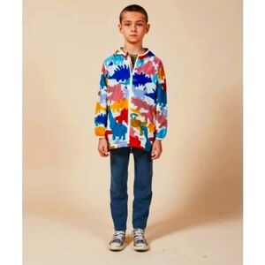 Dinos All Over Rain Jacket By Bobo Choses Size 10/11 Boy Or Girl